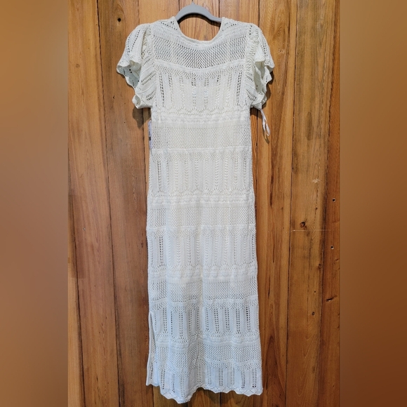Jessica Simmpson Elegant Cream Knit Maxi Dress - Picture 6 of 13